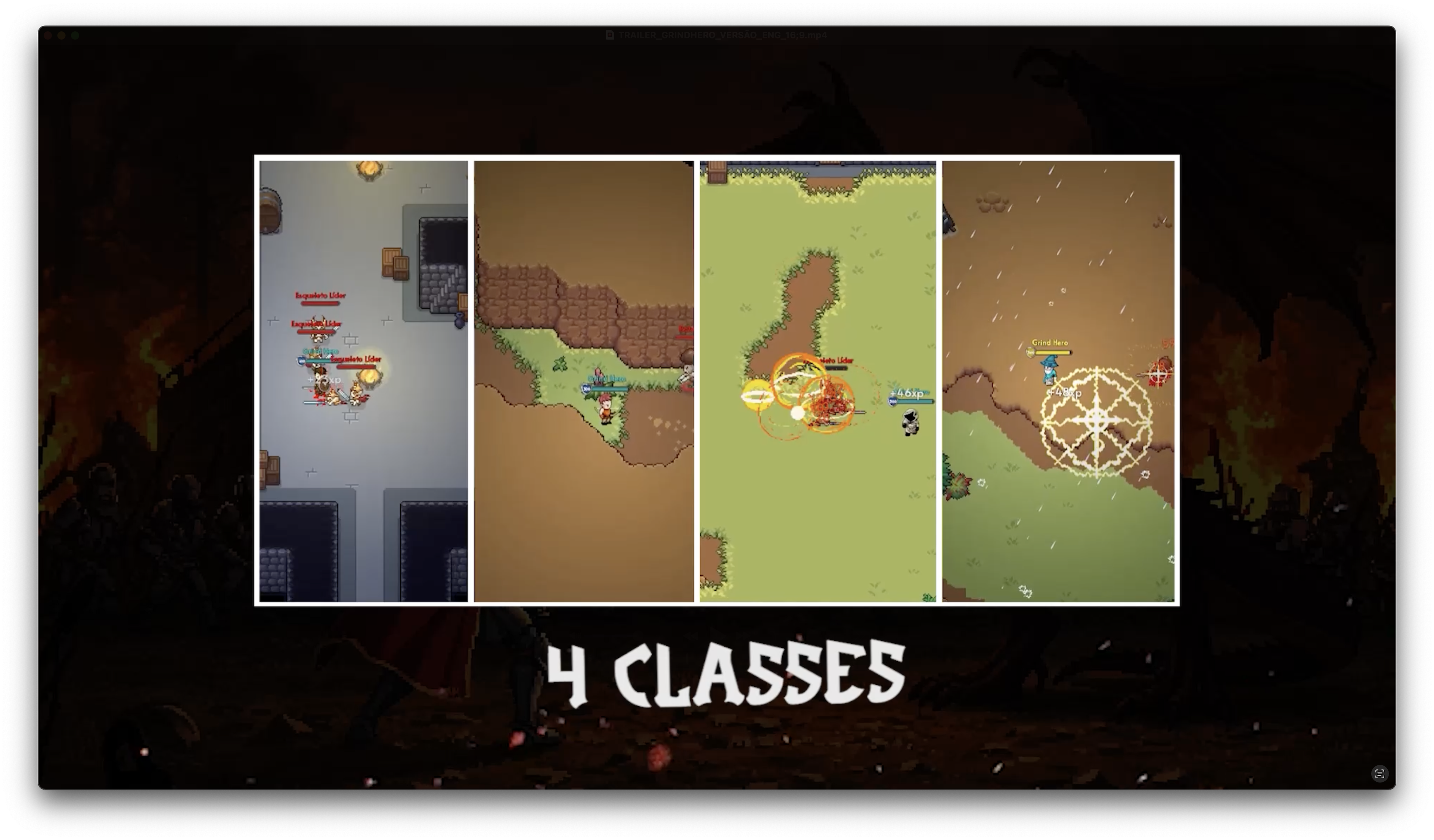 Quatro estilos de combate e habilidades das classes de Grind Hero
