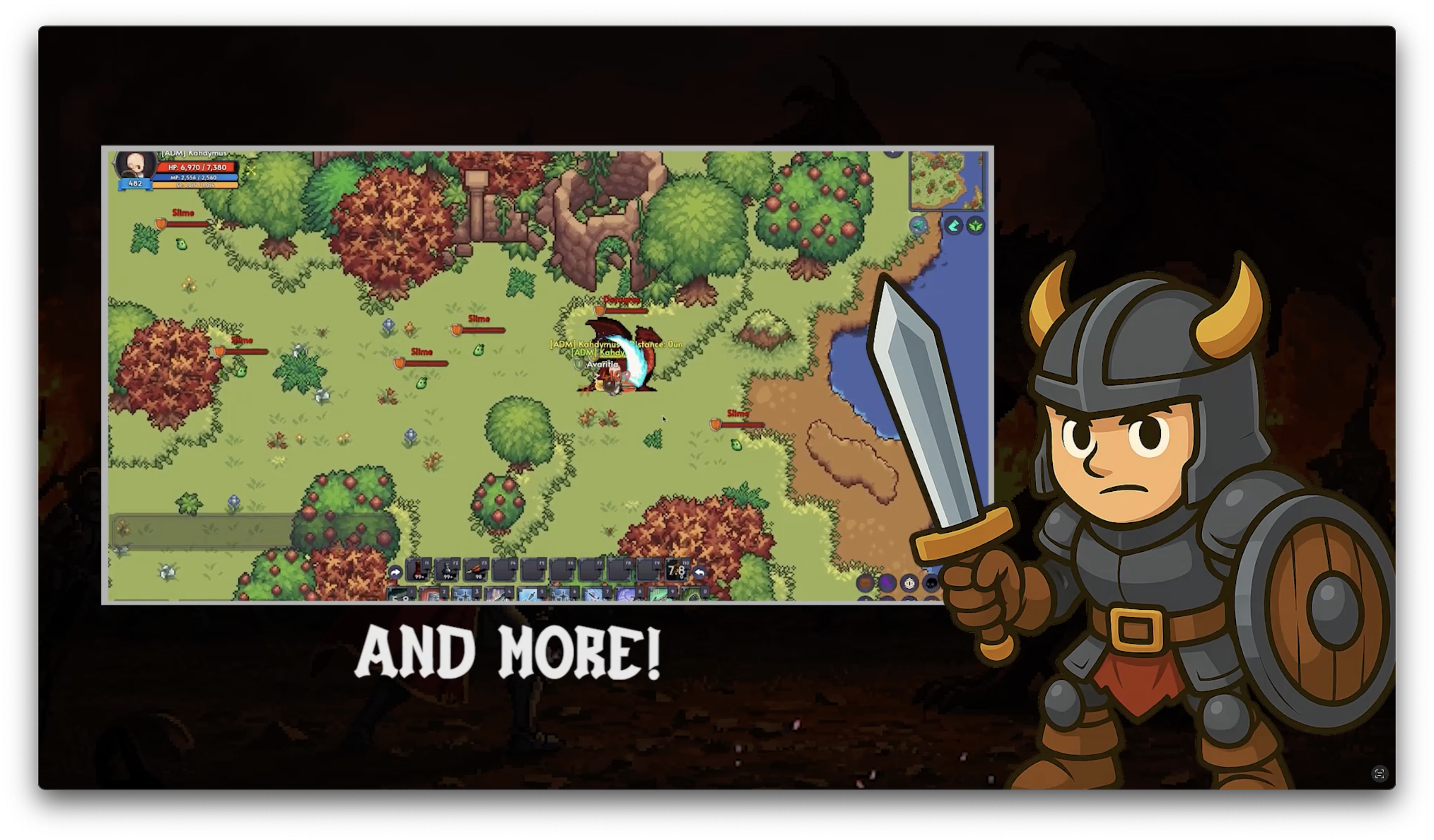 Exploração e combate no mundo 2D de Grind Hero